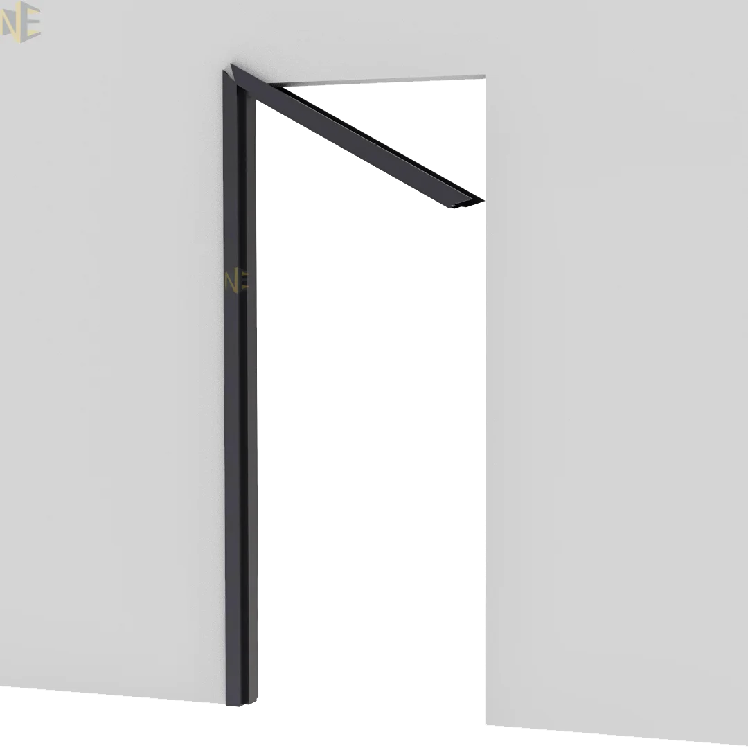 metal door frame install left and top frame