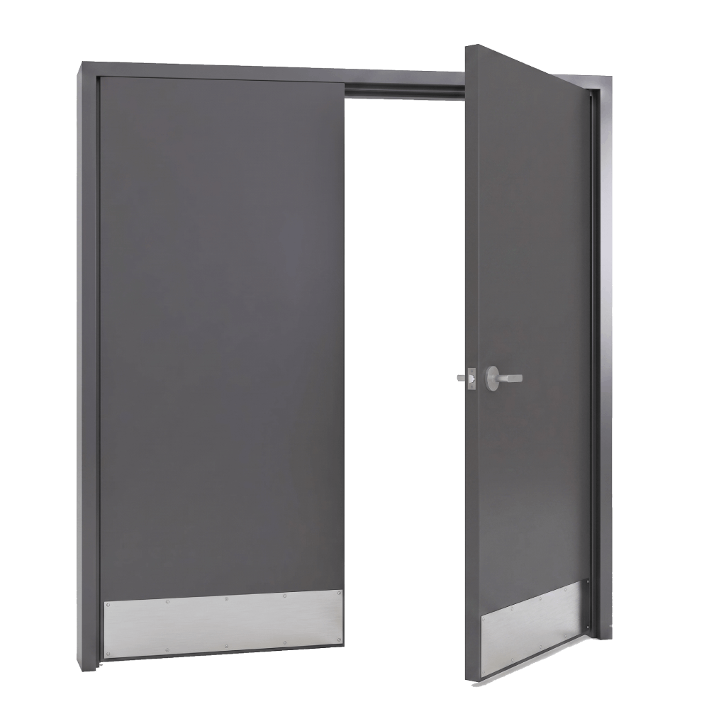 6’0” x 6’8” HM Double Hollow Metal Doors – Commercial Steel Doors (Two Doors 3’0” x 6’8”) - Image 2
