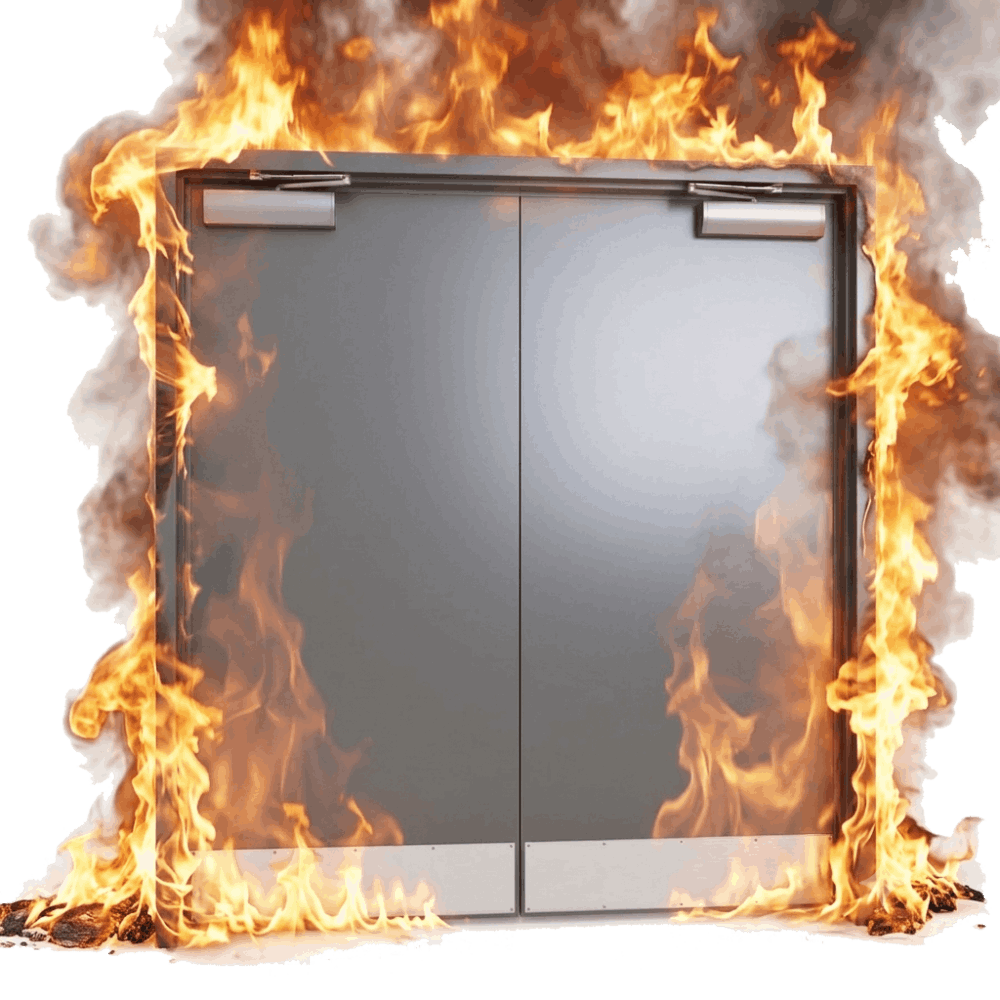 90-Minute Fire-Rated Hollow Metal Double Doors – 6’0” x 6’8”