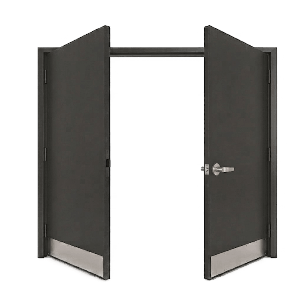 7’0” x 6’8” HM Double Hollow Metal Doors – Commercial Steel Doors (Two Doors 3’6” x 6’8”) - Image 2